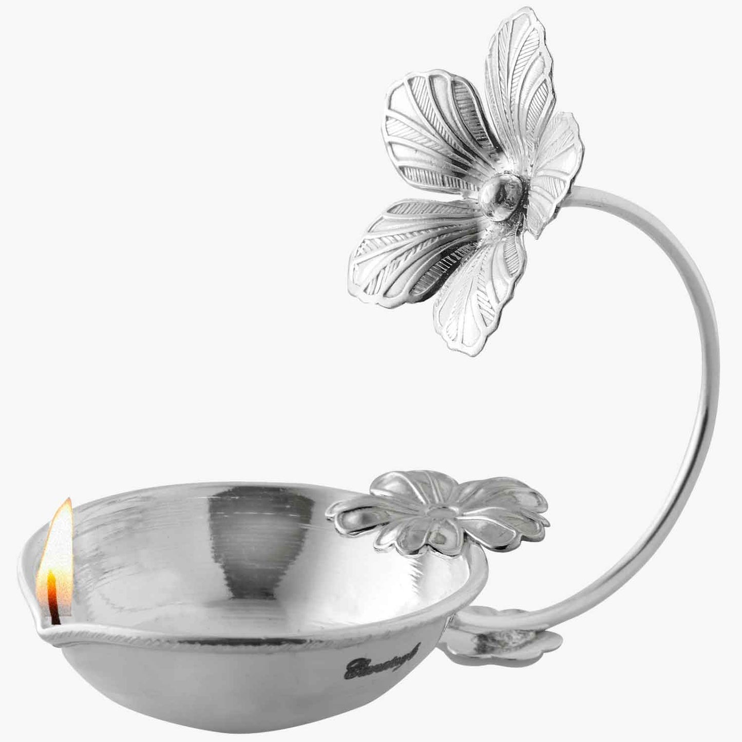 Sterling Silver Flower Shape Diya