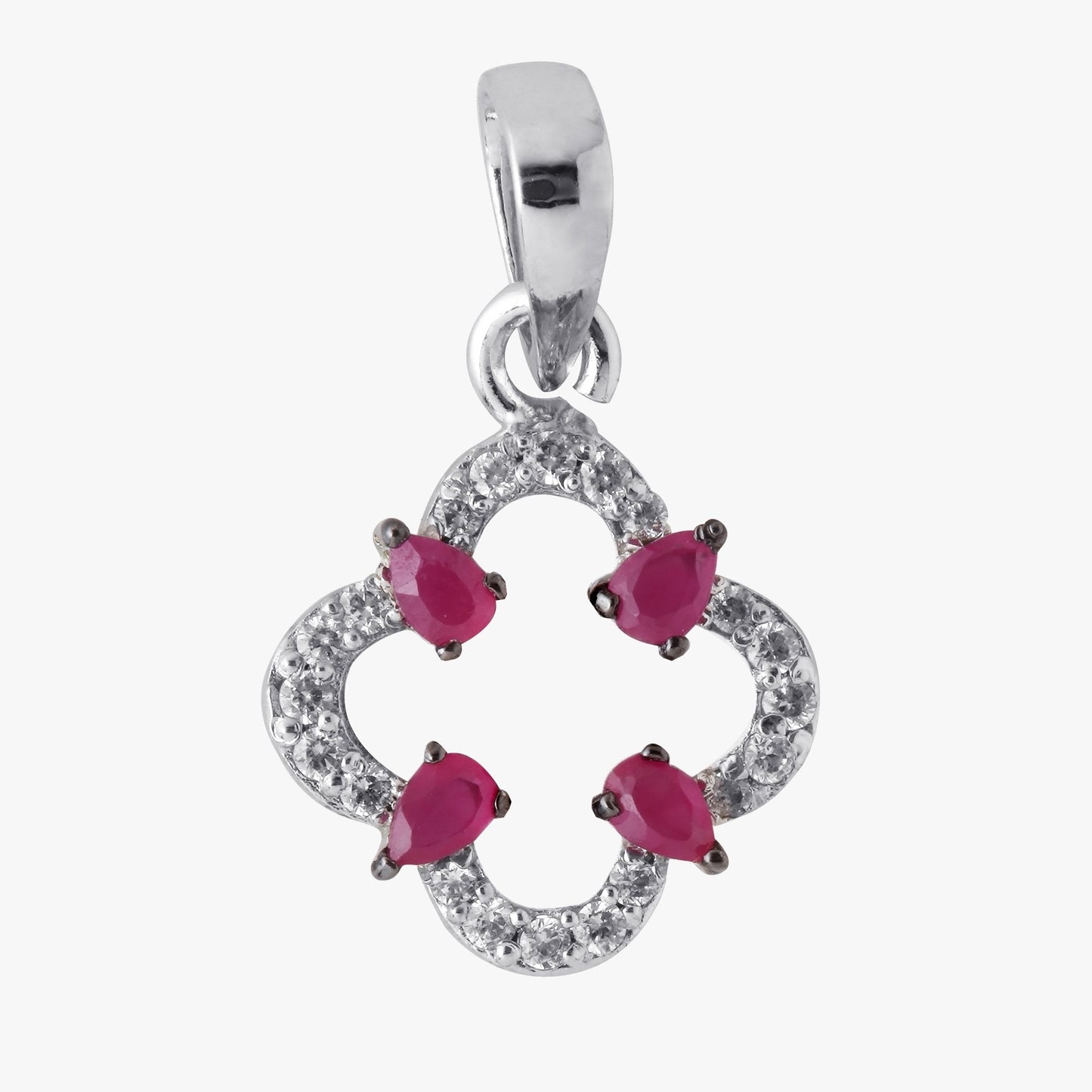 Sterling Silver Fancy Shape Pendant & Chain