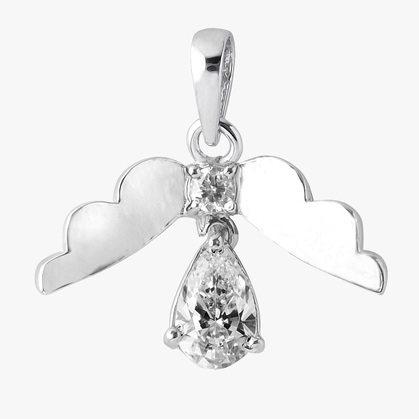 Sterling Silver Wings Shape Pendant & Chain