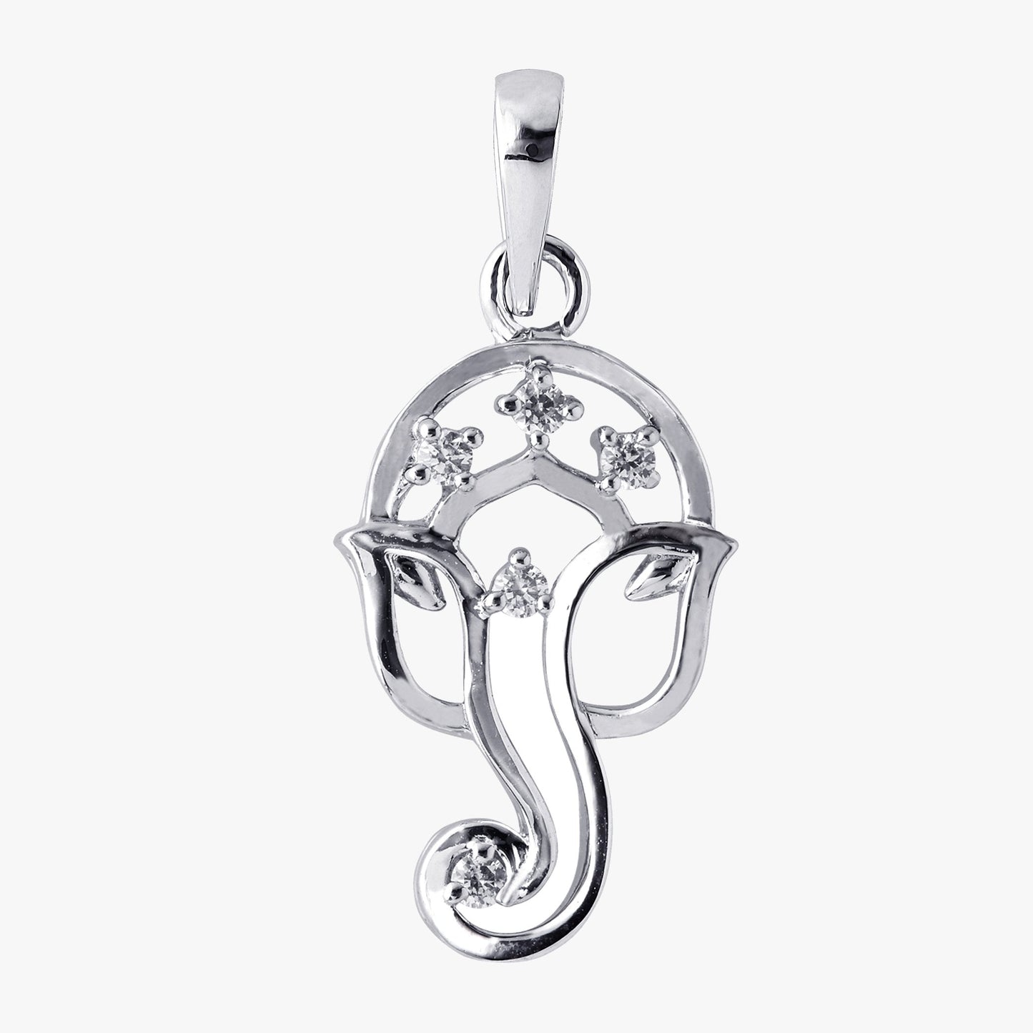 Sterling Silver Ganesha Shape Pendant & Chain