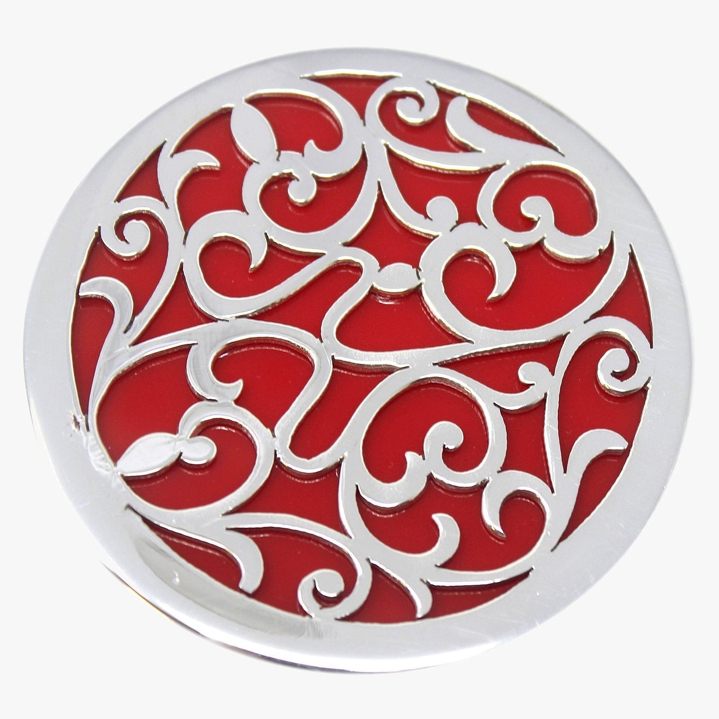 Sterling Silver Red Coasters