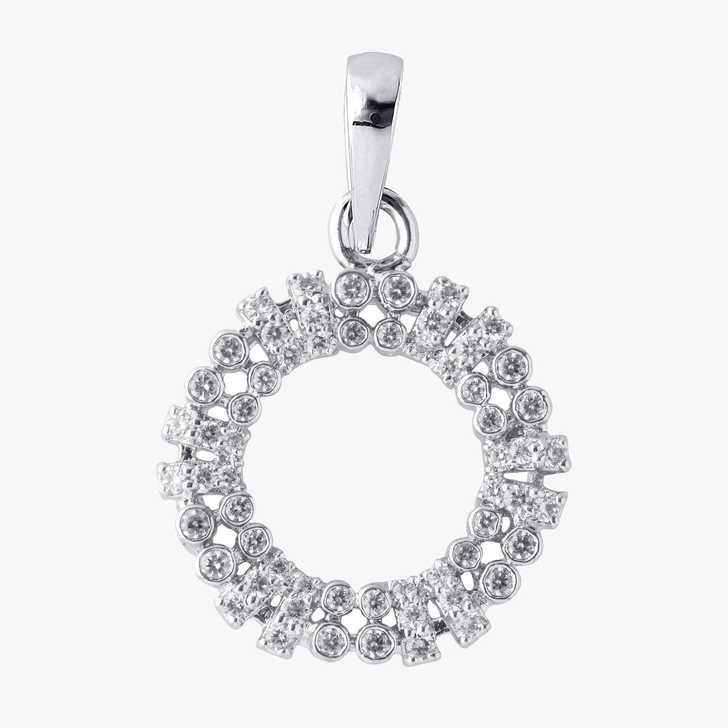 Sterling Silver Circular Shape Pendant & Chain