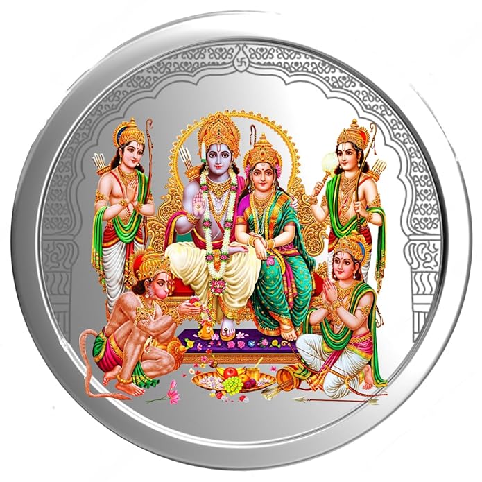 999 Pure Silver Ram Darbar & Ayodhya Mandir Coin | Auspicious Gift