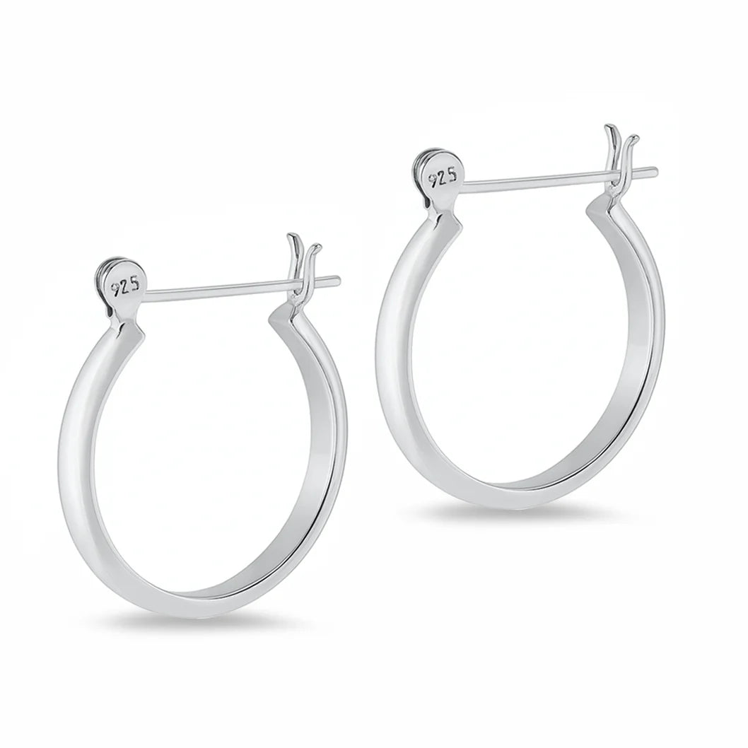 Classic 925 Sterling Silver Hoop Earrings for Everyday Style