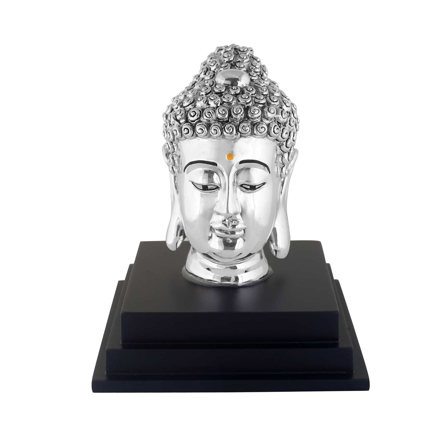Silver 990 Buddha Head Showpiece