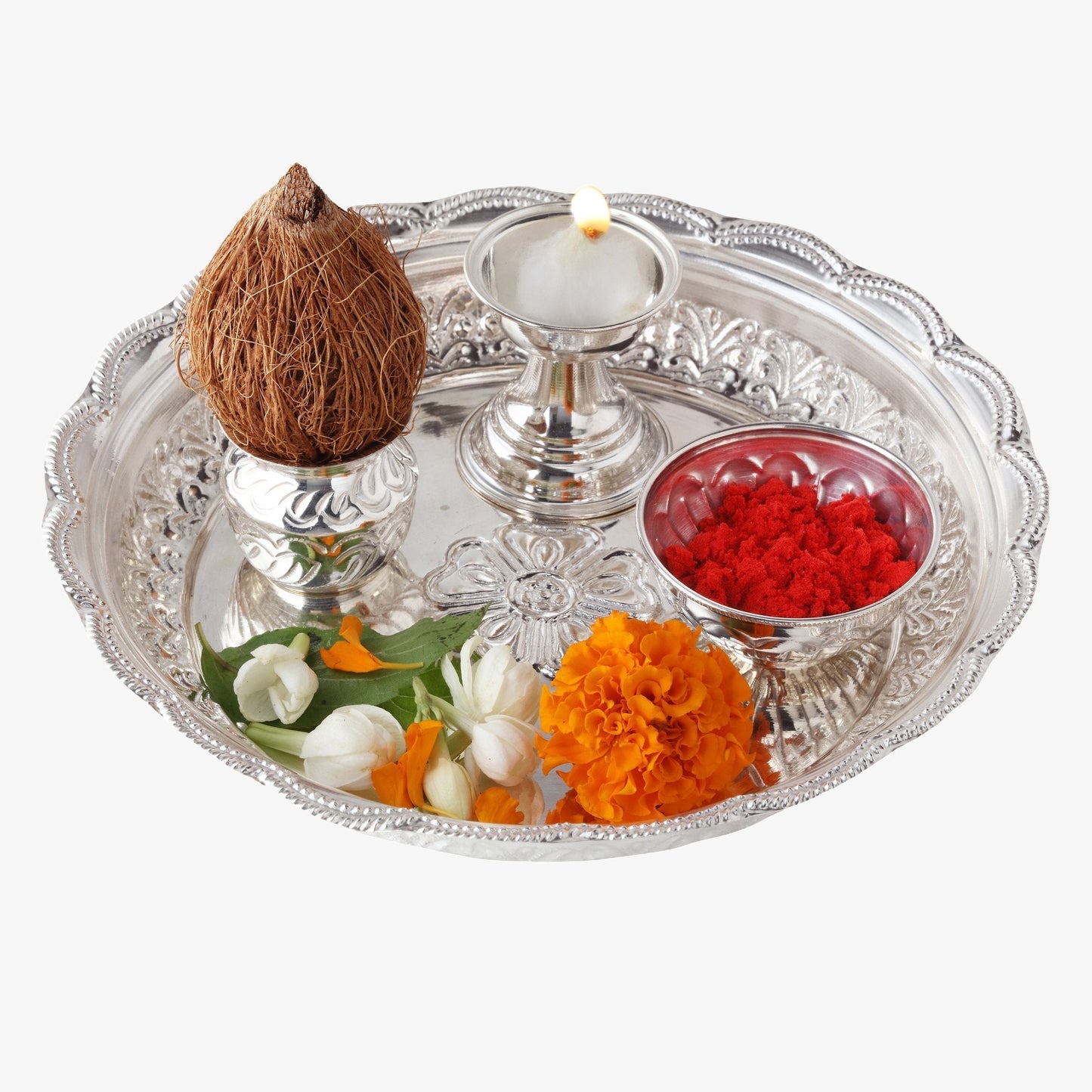 Pure Silver Puja Thali Set