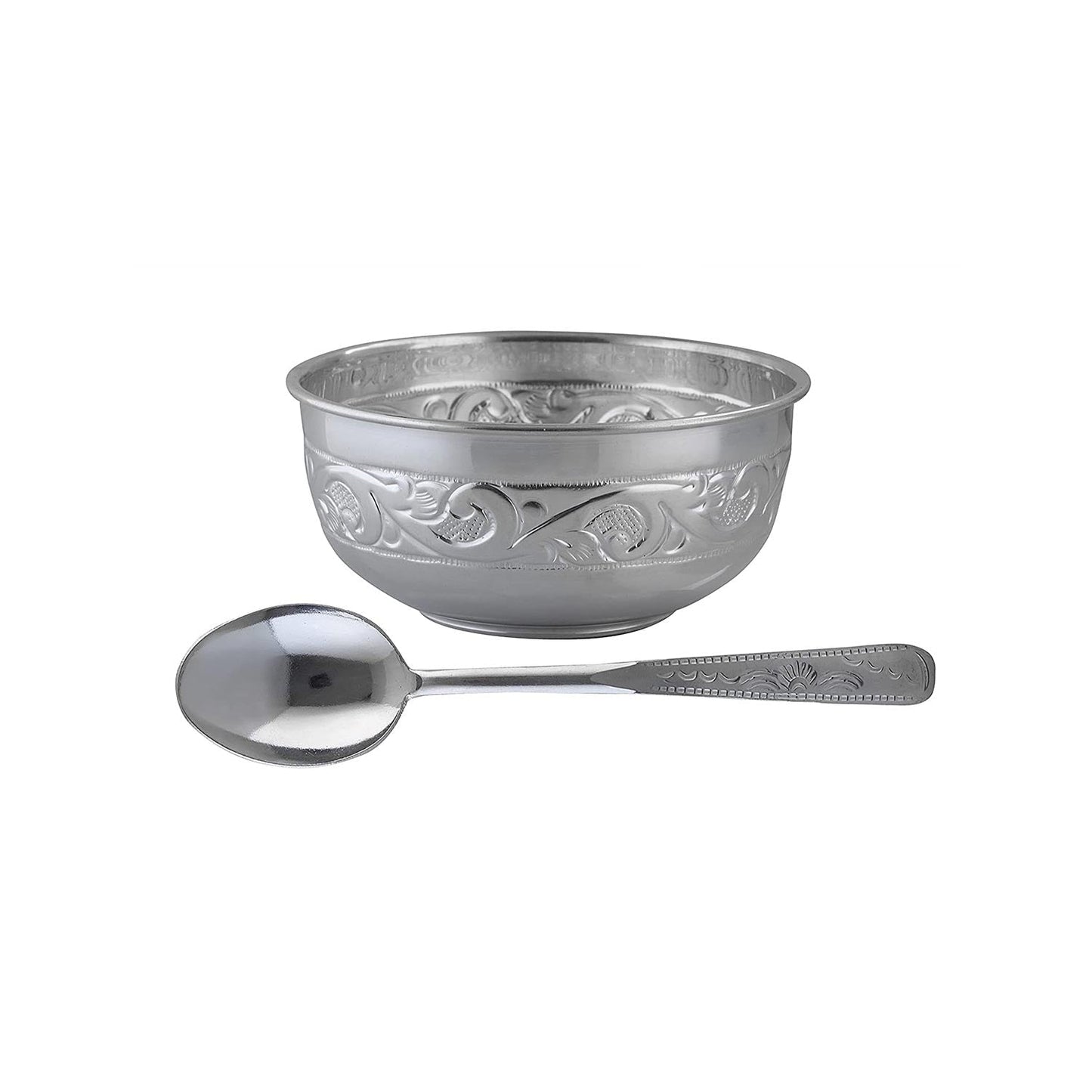 LustreCo Pure Silver Bowl with Spoon Small Size 50gms