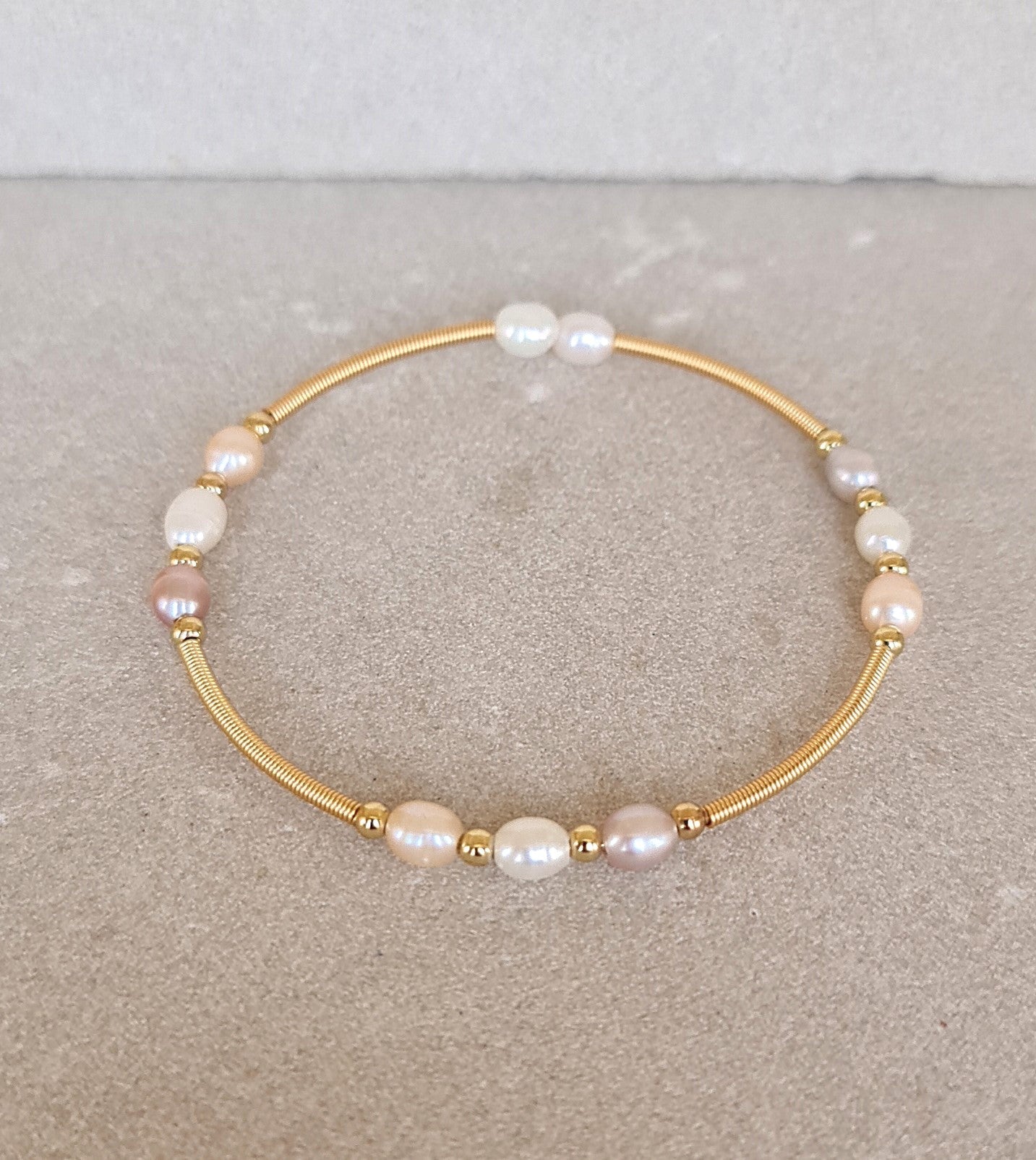 Elegant Ivory Cuff Bracelet - Silver Alloy, CZ & Semi-Precious Stones