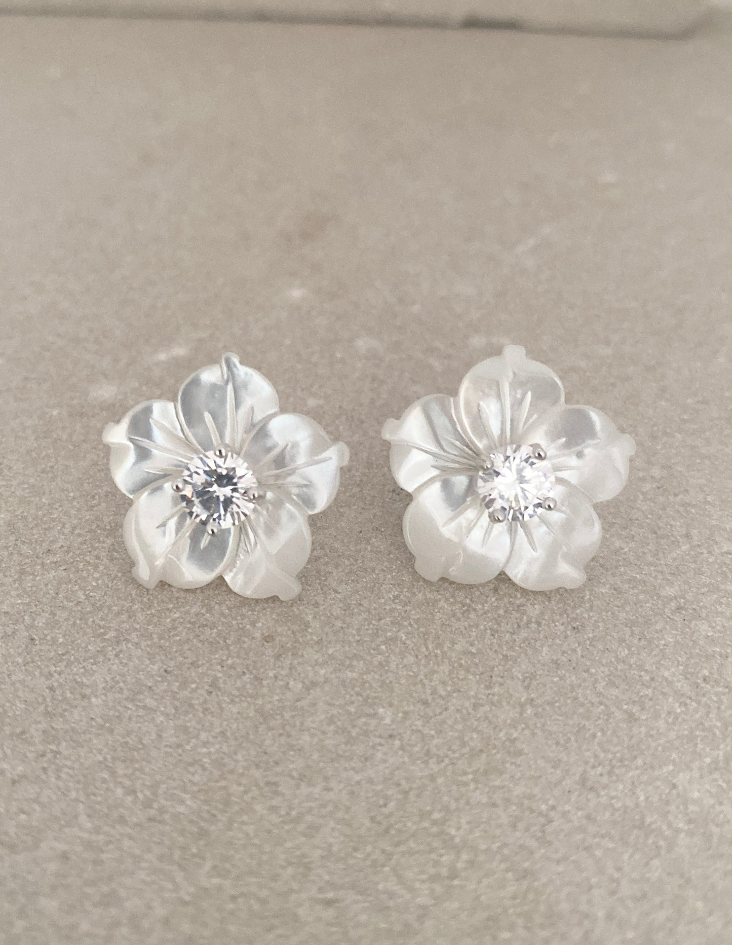 Elegant Lush Sprig Stud Earrings | Silver Alloy & Cubic Zirconia