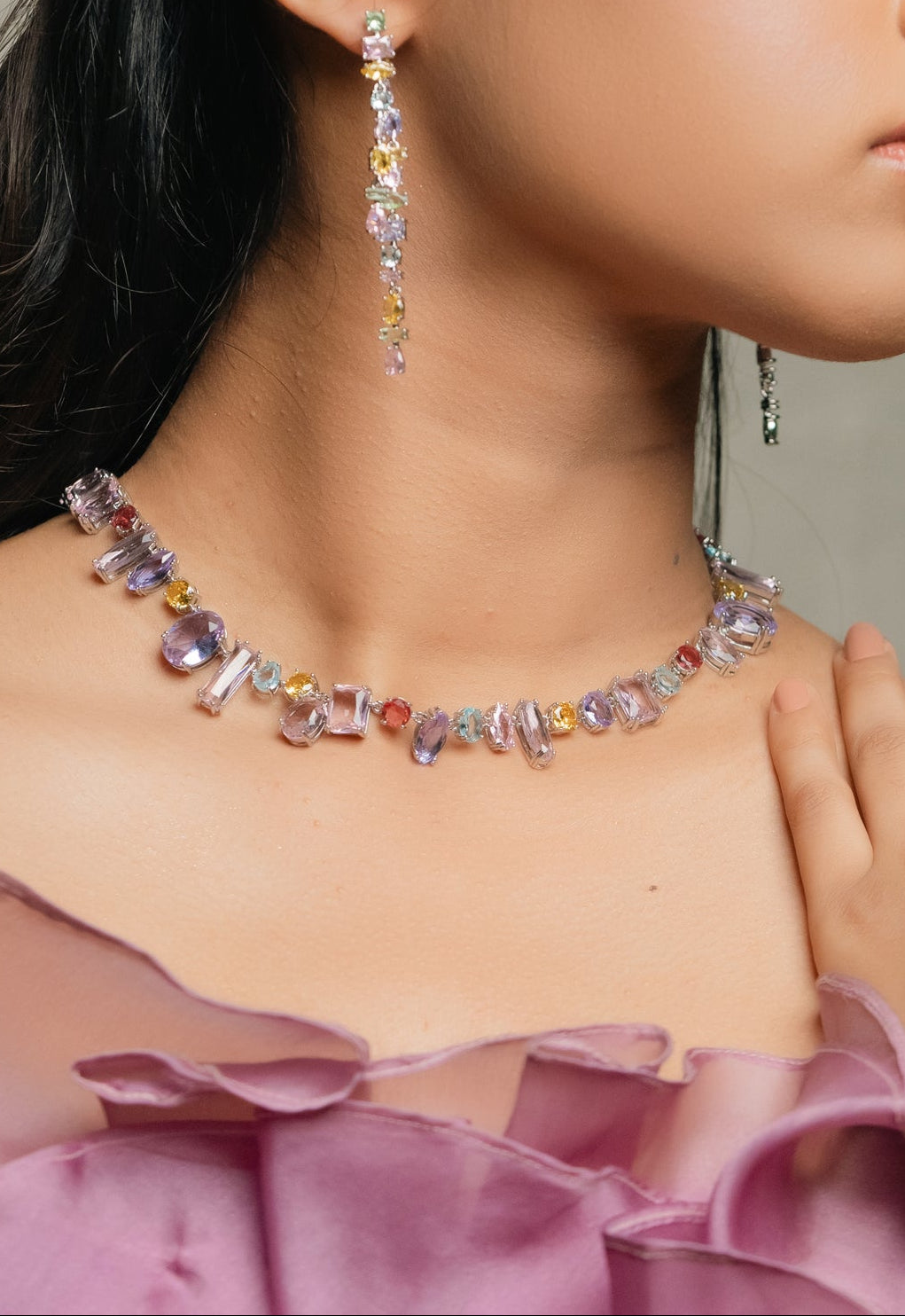 Opal Prism Necklace Set