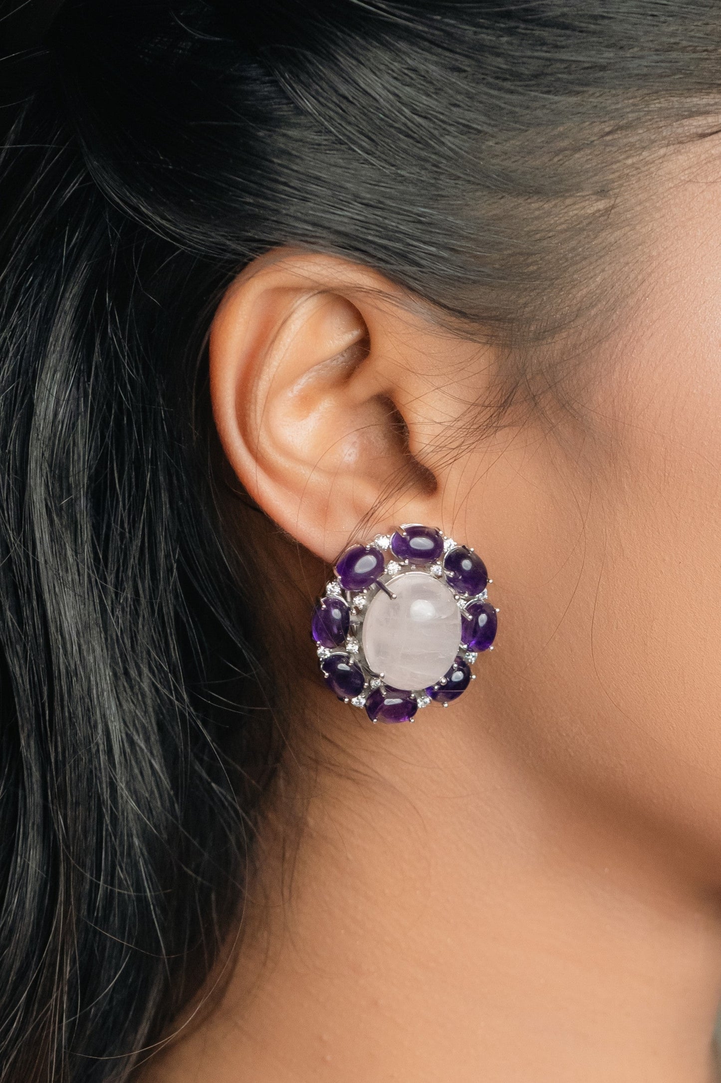 Radiant Gem Circle Studs