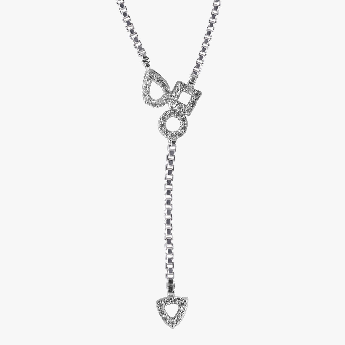 Sterling Silver Four Shapes Pendant & Chain