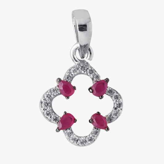 Sterling Silver Fancy Shape Pendant & Chain