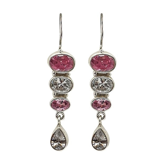 Silver Planets 92.5-925 Silver Amethyst Peridot Blue Topaz Turquoise Red Black Onyx Green Emerald & Multi Colour Stone long Earring For Girls & Women