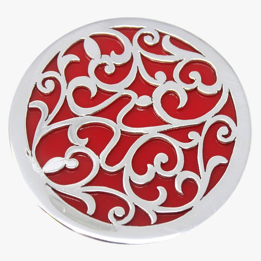 Sterling Silver Red Coasters