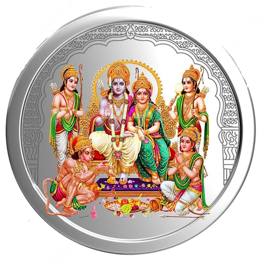 999 Pure Silver Ram Darbar & Ayodhya Mandir Coin | Auspicious Gift