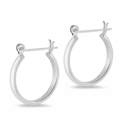 Classic 925 Sterling Silver Hoop Earrings for Everyday Style