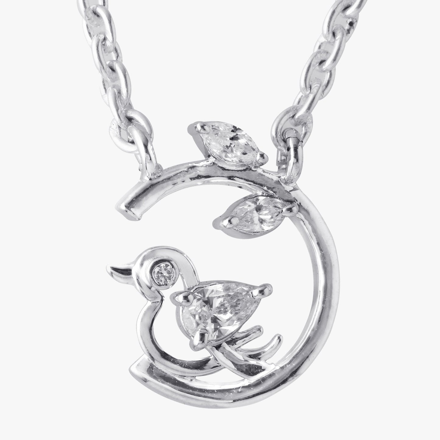 Sterling Silver Bird Shape Pendant & Chain