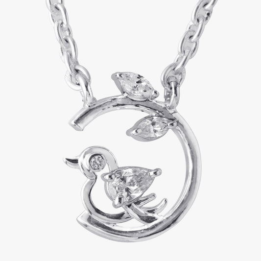 Sterling Silver Bird Shape Pendant & Chain
