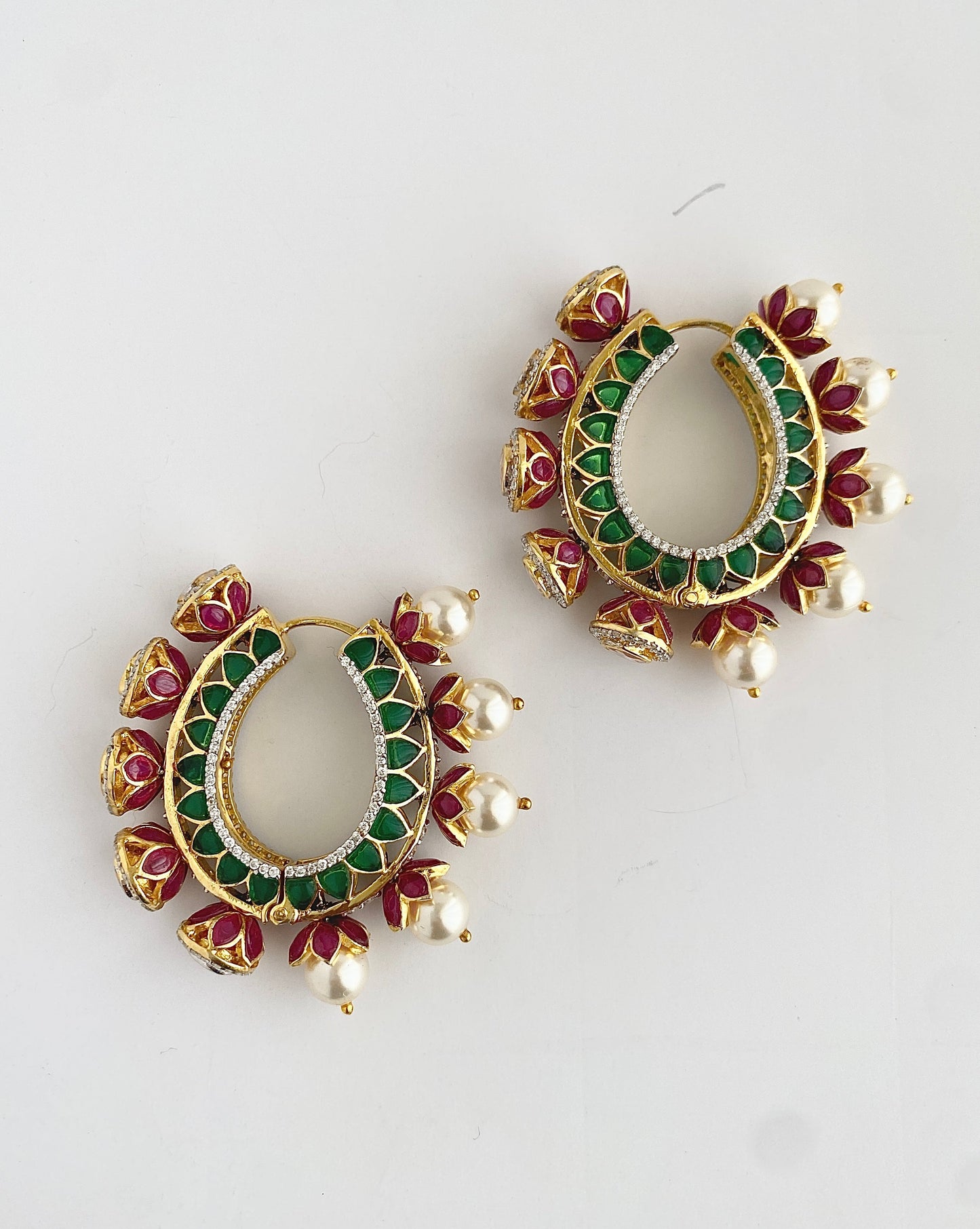 Gold Plated 925 Silver Chakra Pendant Necklace | Moissanite Polki