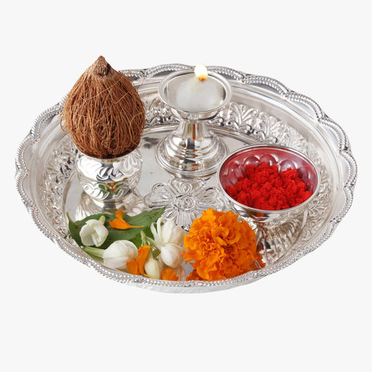 Pure Silver Puja Thali Set