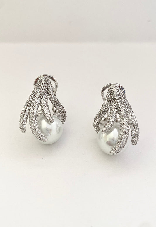 Pearl Clasp Studs