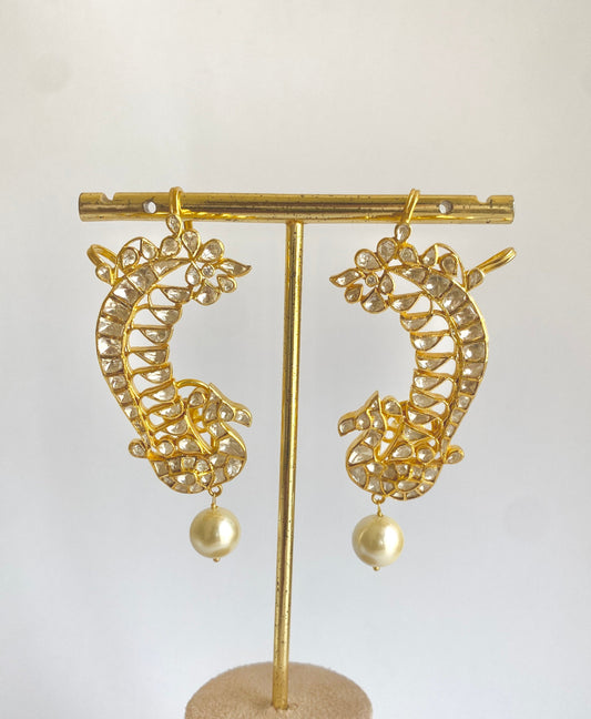 Polki Plume Earcuffs